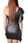 Leather Look Belted Mini Dress